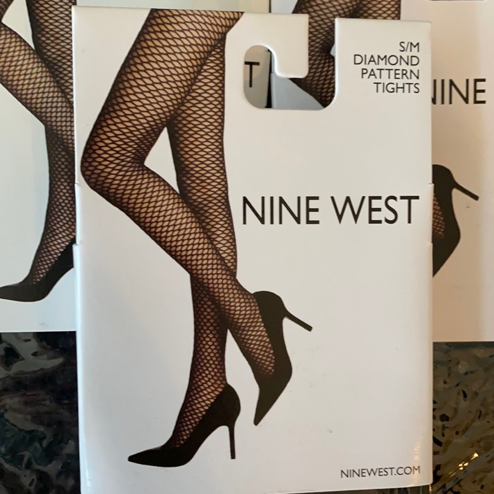 Nine West Fish Net Diamond Pattern Tights